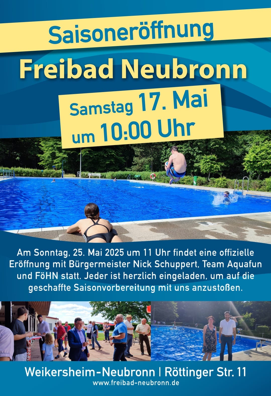 Flyer Saisoneröffnung Freibad Neubronn
